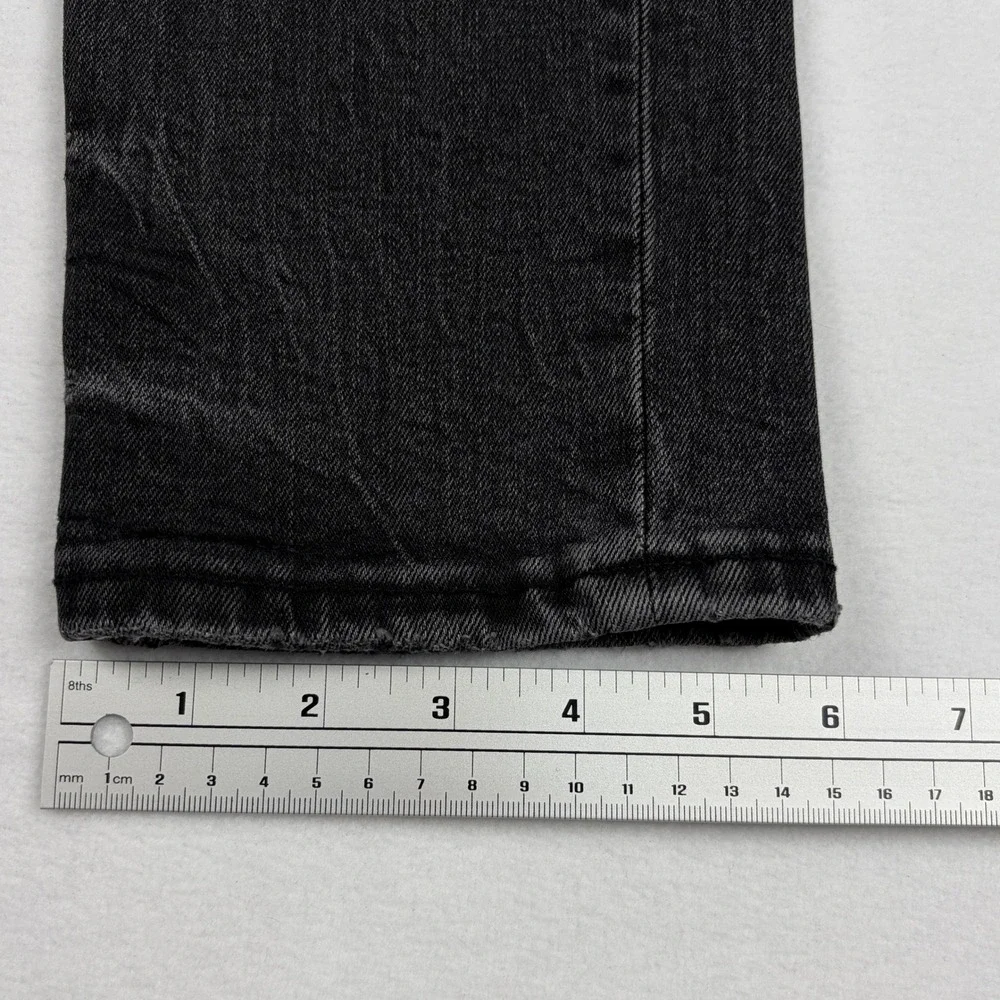Ksubi Chitch Rose Graphic Slim Fit Jeans Washed Black Denim Mens 33